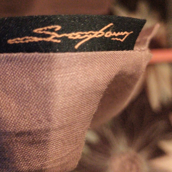 Steve Harvey Brown 100% Linen 2-pc Short Sleeve Suit Sz Shirt XL